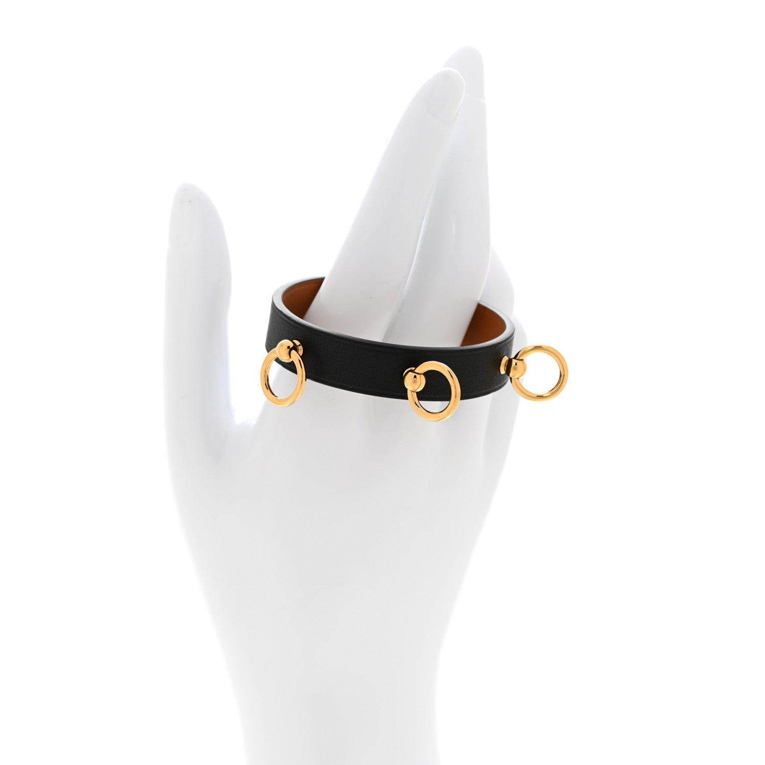 Hermes Swift Mini Dog Rings Bracelet T2 Black 2 of 7