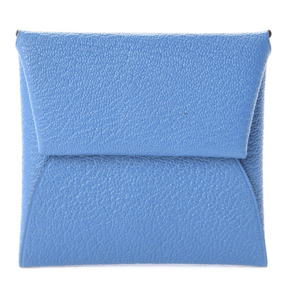 Hermes Chevre Mysore Bastia Verso Coin Purse Bleu Frida Cuivre 1 of 5
