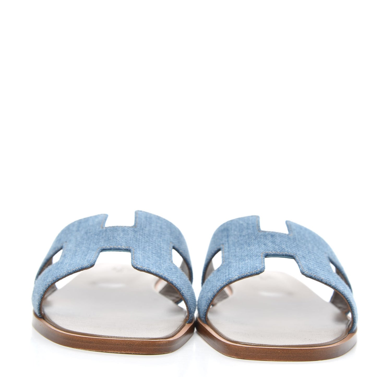 Denim Canvas Oran Sandals 39 Bleu Clair