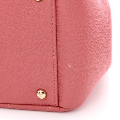 Chanel Caviar Quilted Small Business Affinity Shopping Bag Pink 12 of 12