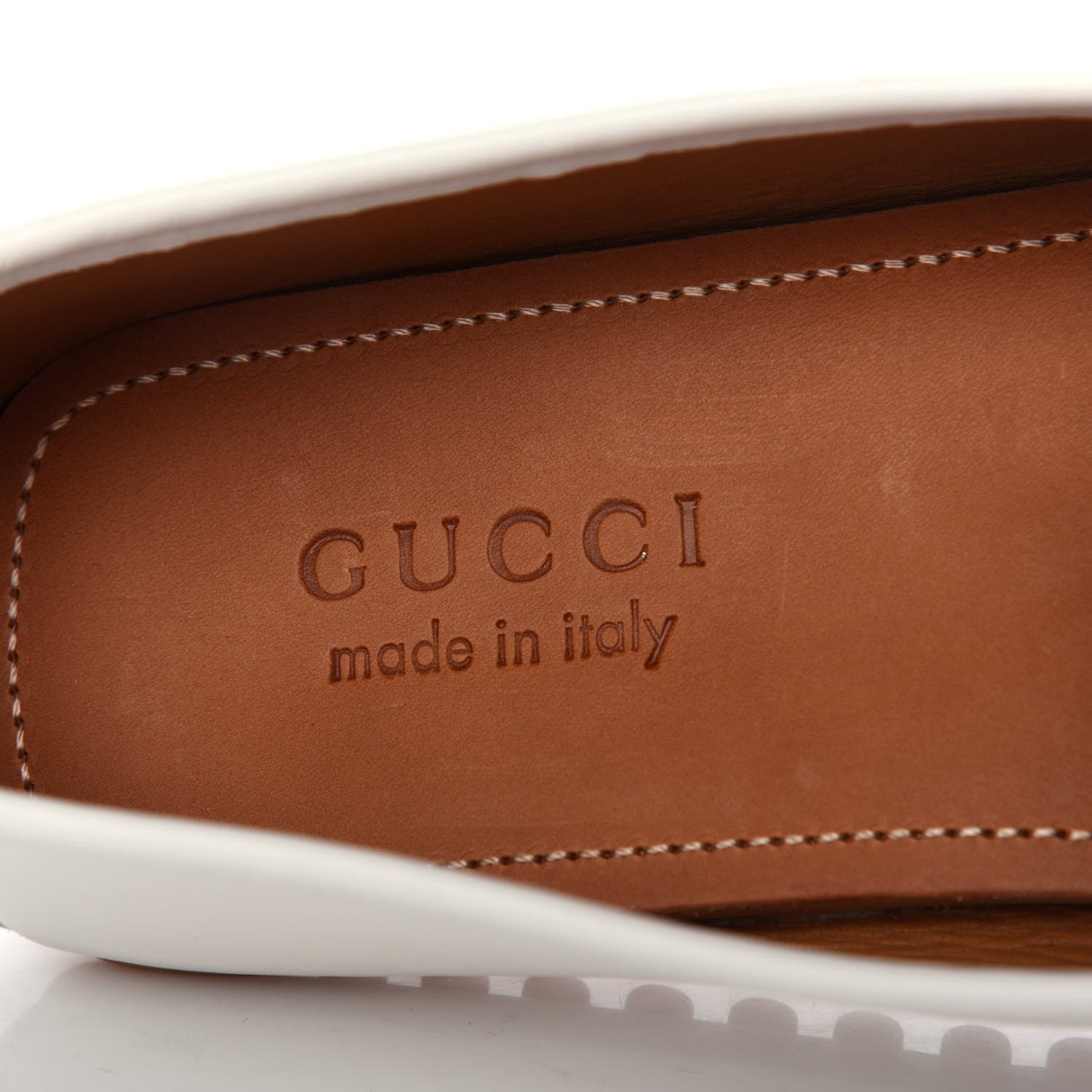 Gucci Miro Soft Calfskin Web Mens Horsebit Driver Loafers 9 White 8 of 12