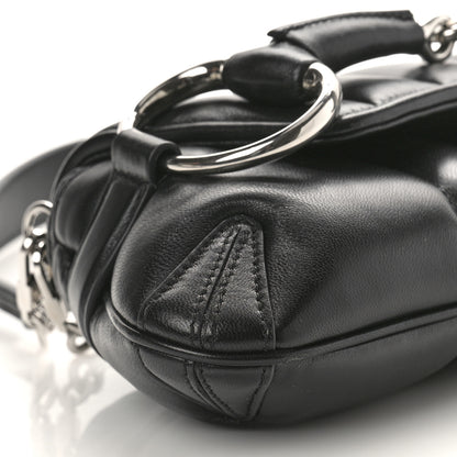 Gucci Nappa Vertical Matelasse Small Maxi Horsebit Chain Shoulder Bag Black 8 of 10