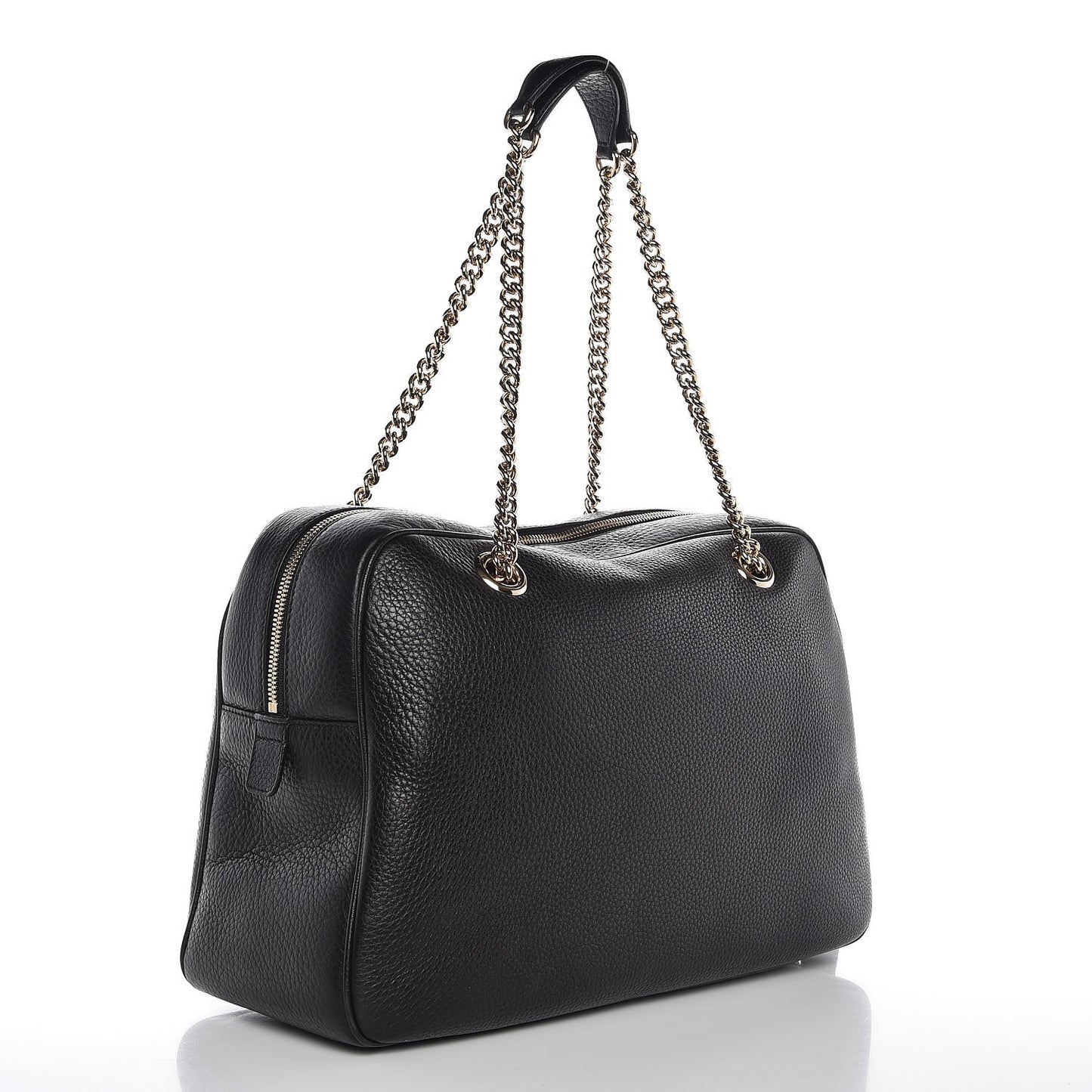 Pebbled Calfskin Medium Soho Bowler Black