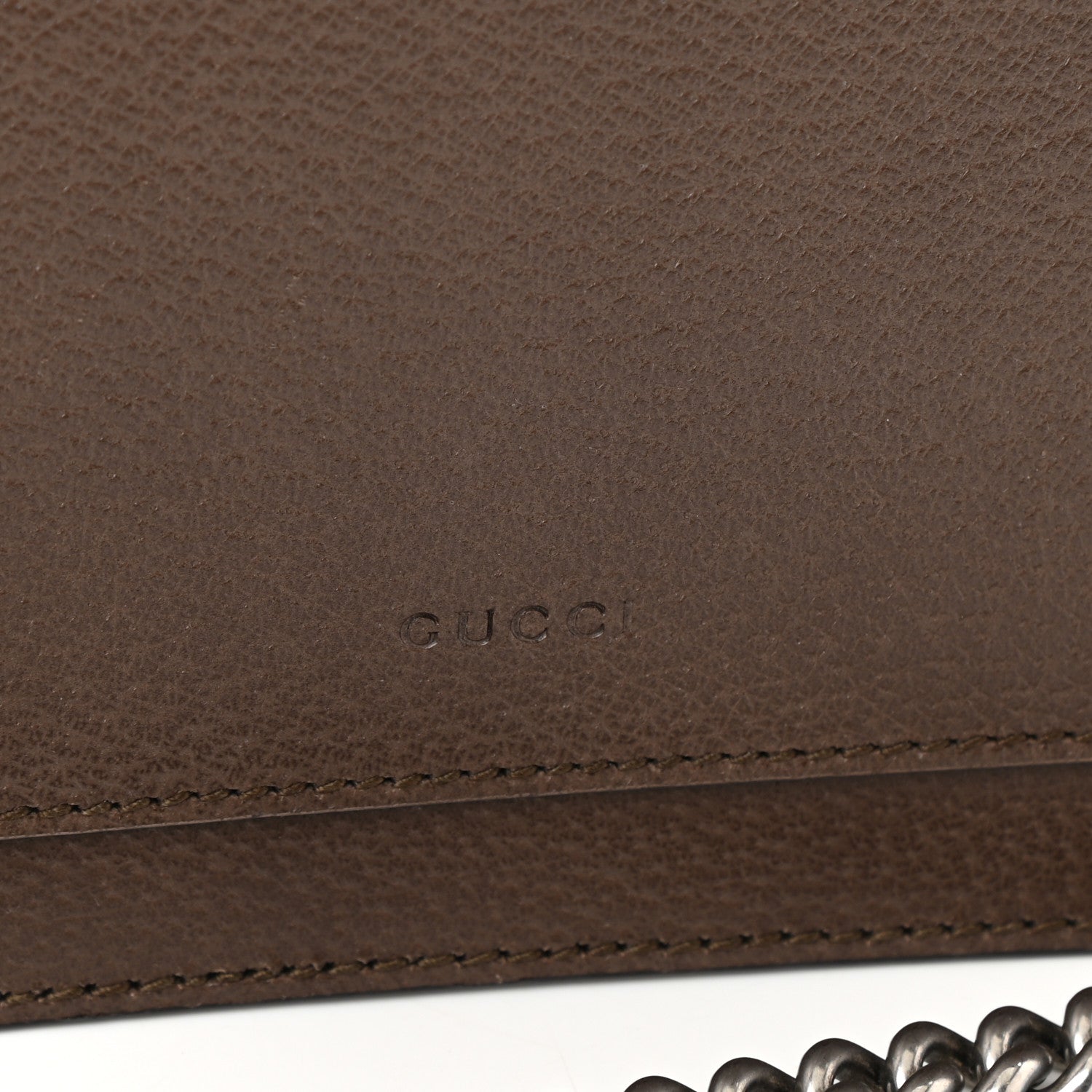 Gucci Textured Calfskin Web Medium Dionysus Shoulder Bag New Acero 7 of 10