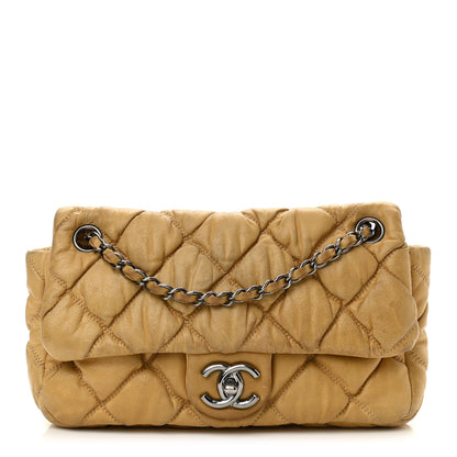 Chanel Calfskin Quilted Medium Bubble Quilt Flap Bag Beige 1 of 11