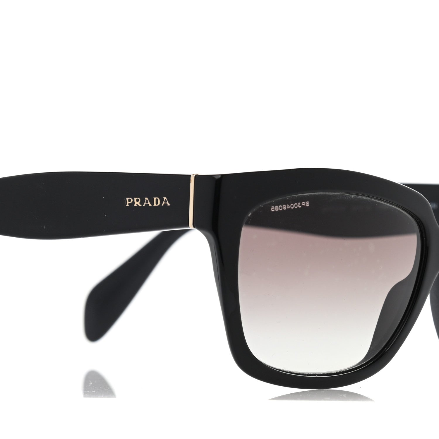 Prada Square Sunglasses SPR 07P Black 7 of 8