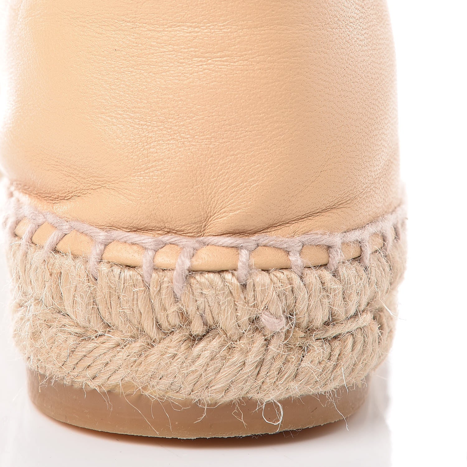 Chanel Lambskin CC Espadrilles 36 Beige Black 5 of 11