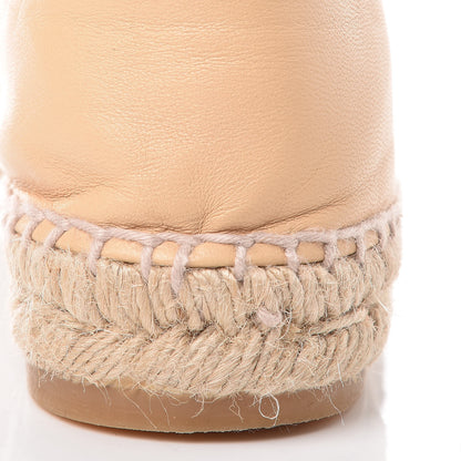 Chanel Lambskin CC Espadrilles 36 Beige Black 5 of 11