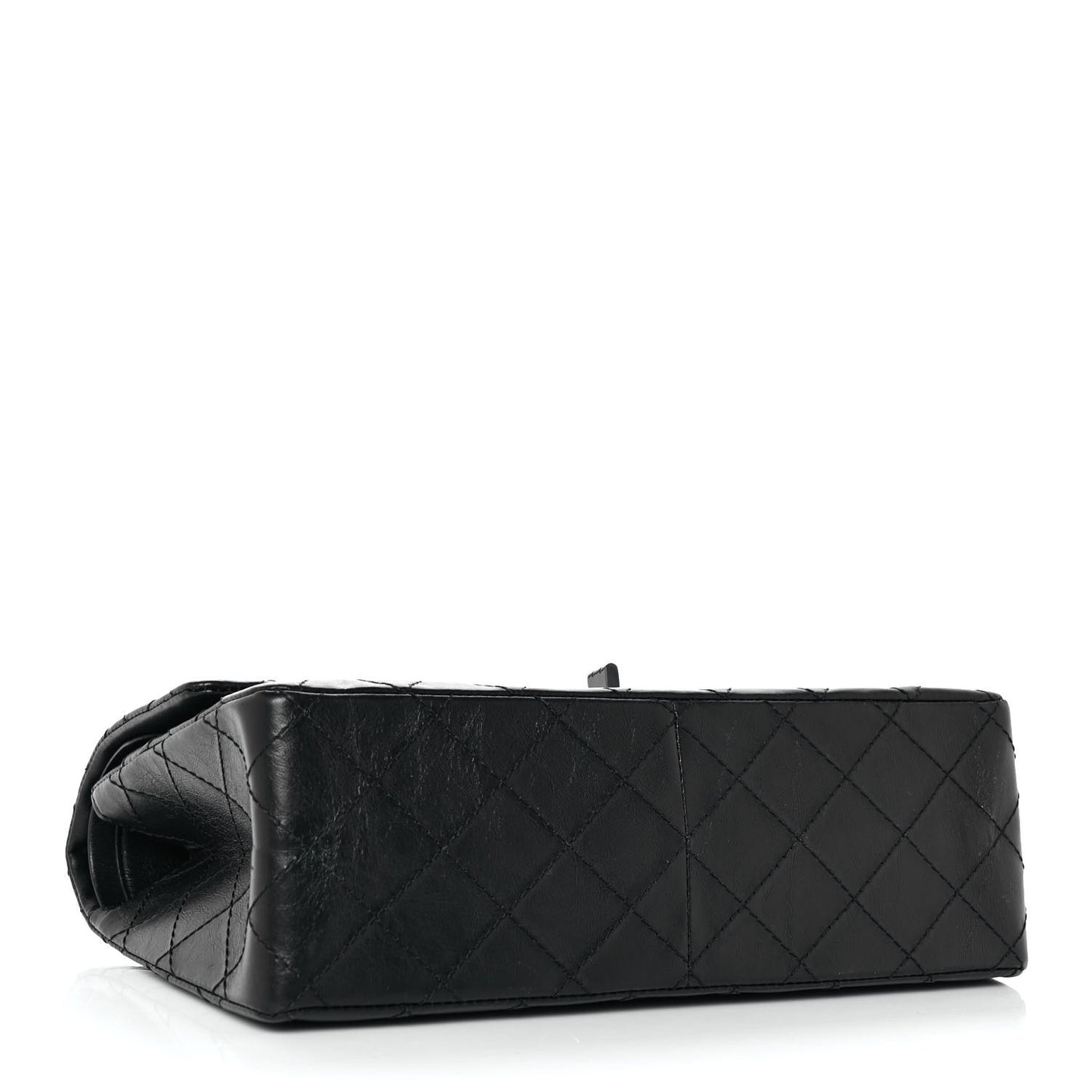 Aged Calfskin Quilted 2.55 Reissue 226 Flap So Black