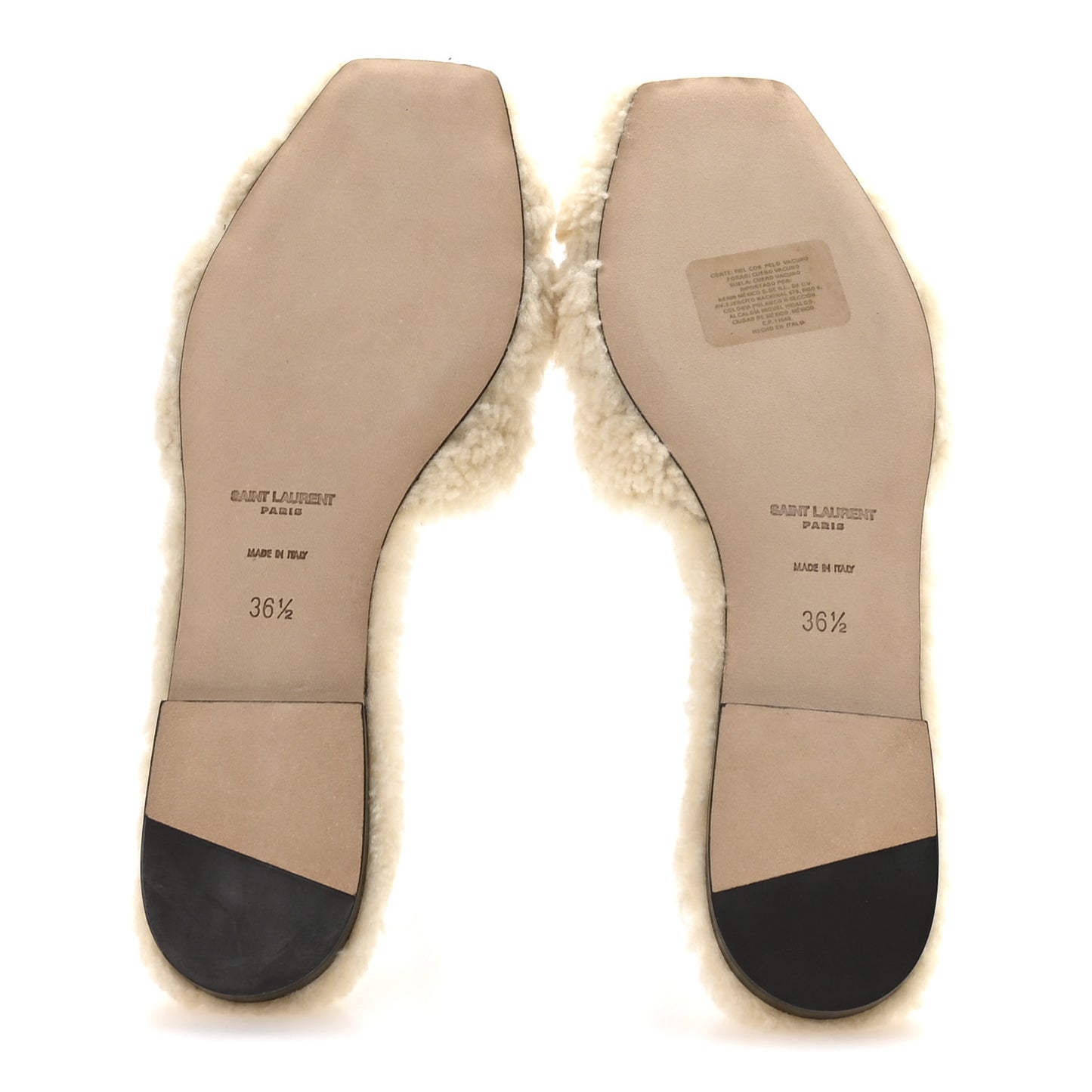 Shearling Tribute 05mm Sandals 36.5 Naturale