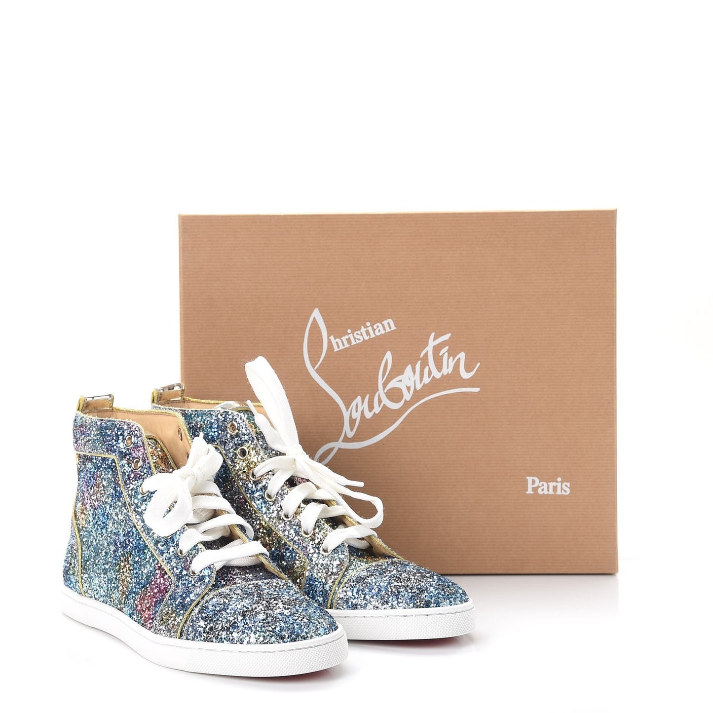 Glitter Bip Bip Flat Sneakers 38 Blue