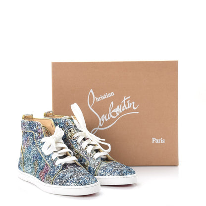 Christian Louboutin Glitter Bip Bip Flat Sneakers 38 Blue 10 of 10