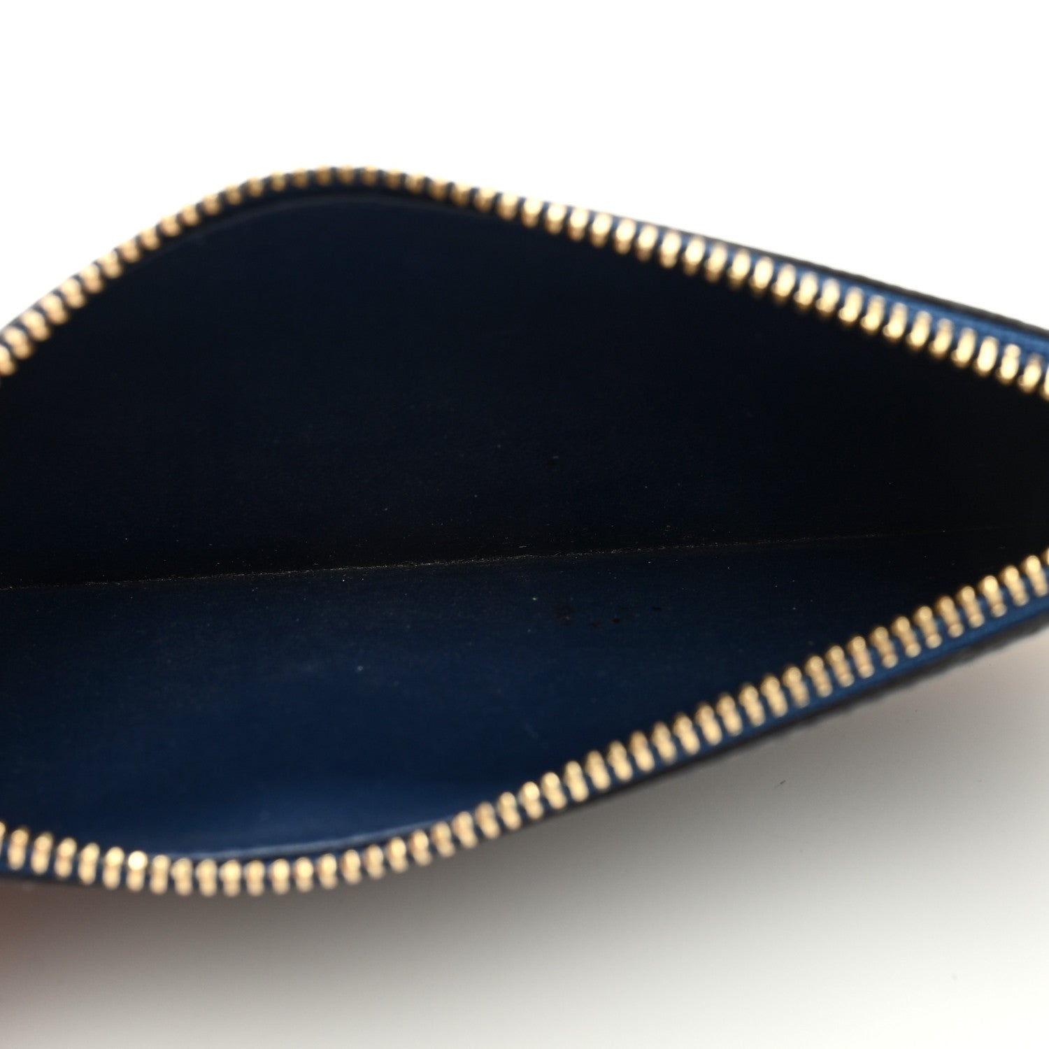 Louis Vuitton LOUIS VUITTON Calfskin Jeanne Wallet Zippered Insert Dark Blue 5 of 6