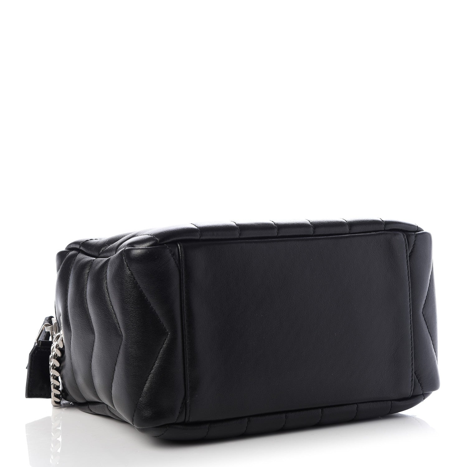 Saint Laurent Calfskin Y Quilted Monogram Small Loulou Bowling Bag Black 4 of 9