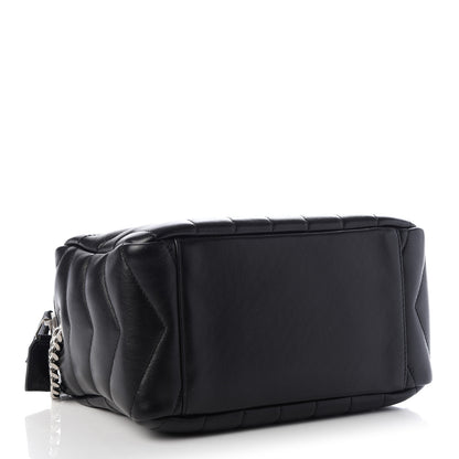 Saint Laurent Calfskin Y Quilted Monogram Small Loulou Bowling Bag Black 4 of 9