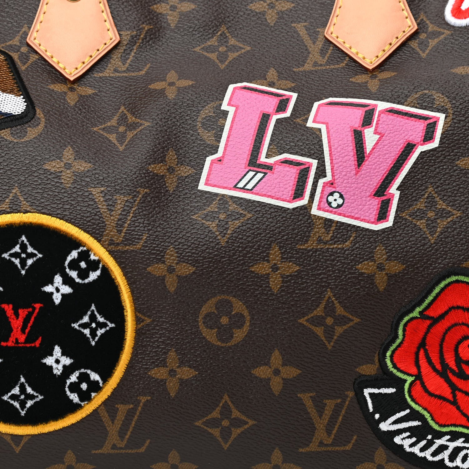 Louis Vuitton Monogram Patches Speedy Bandouliere 30 8 of 11