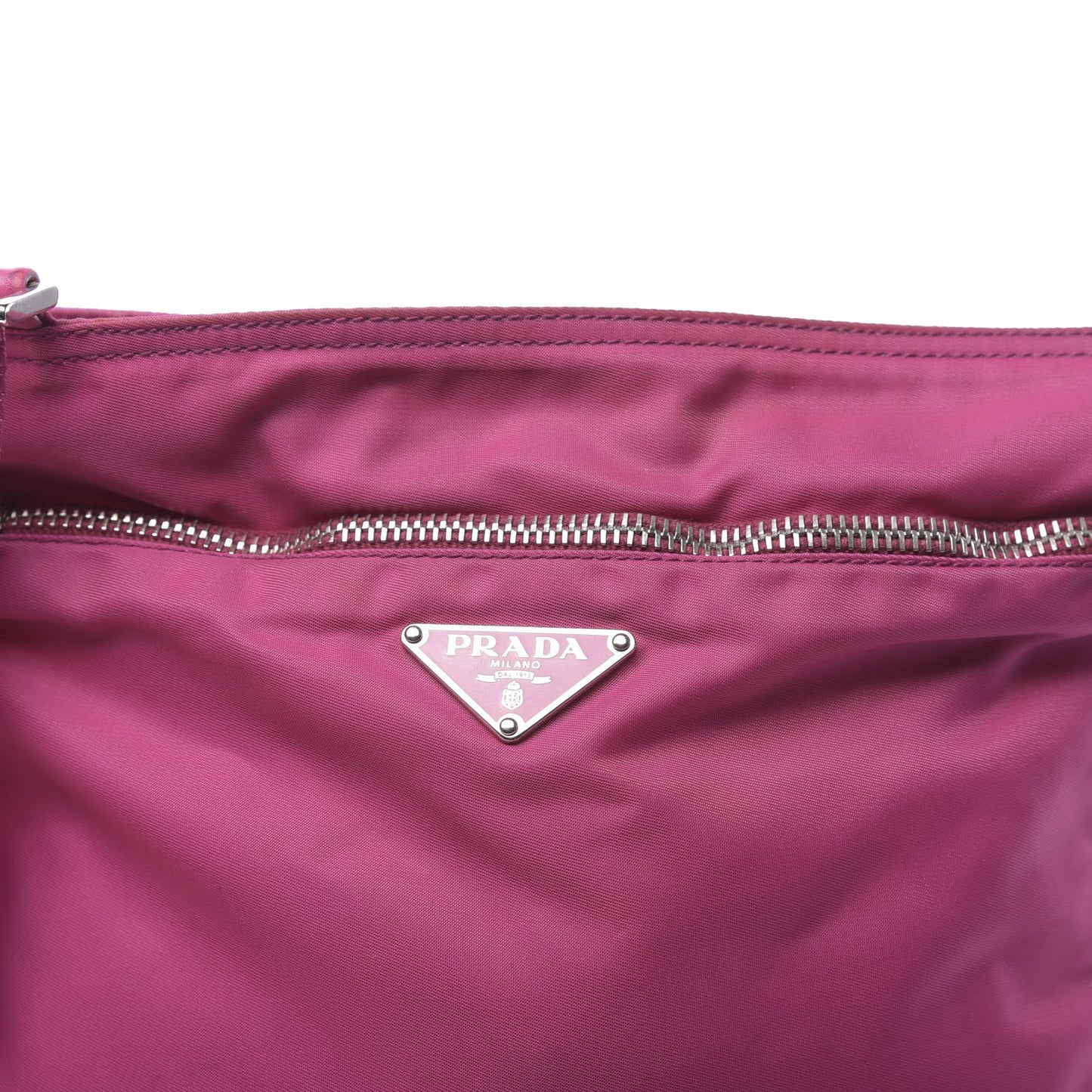 Nylon Vela Flat Messenger Bag Fuxia
