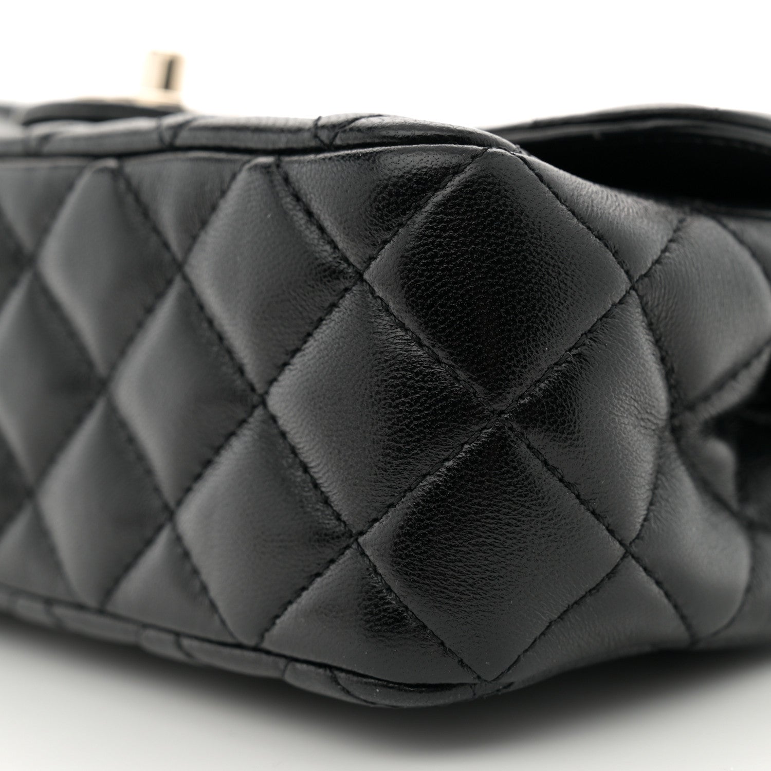 Chanel Lambskin Quilted Mini Crystal Top Handle Rectangular Flap Black 10 of 11