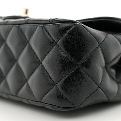 Chanel Lambskin Quilted Mini Crystal Top Handle Rectangular Flap Black 10 of 11