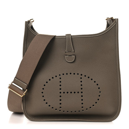 Hermes Taurillon Clemence Evelyne III PM Etoupe 1 of 11