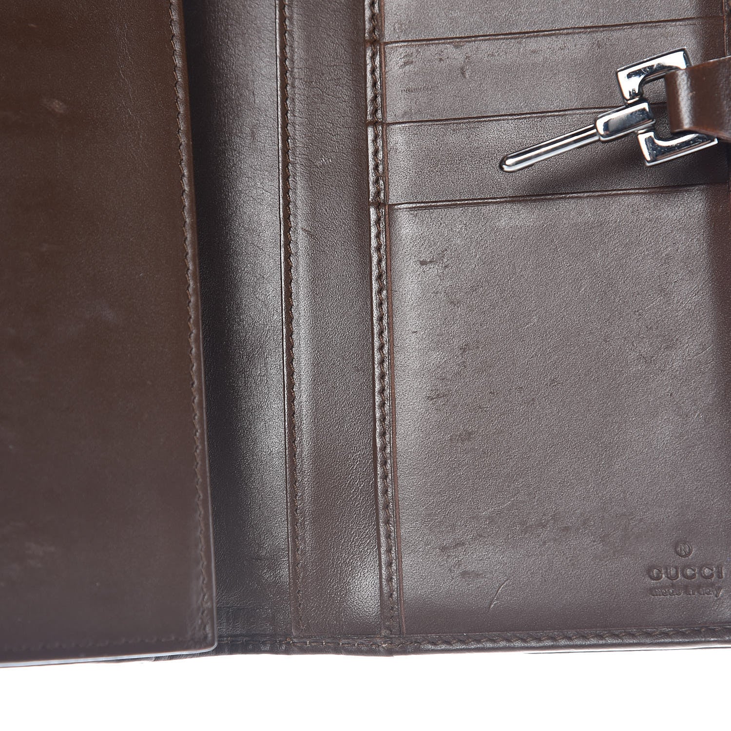 Gucci Monogram Calfskin Blake Continental Wallet Dark Brown 9 of 12