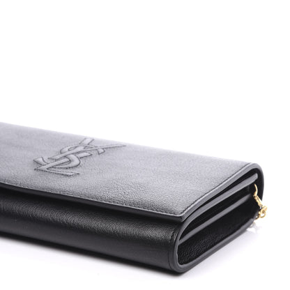 Saint Laurent Calfskin Monogram Belle de Jour Chain Clutch Black 7 of 10