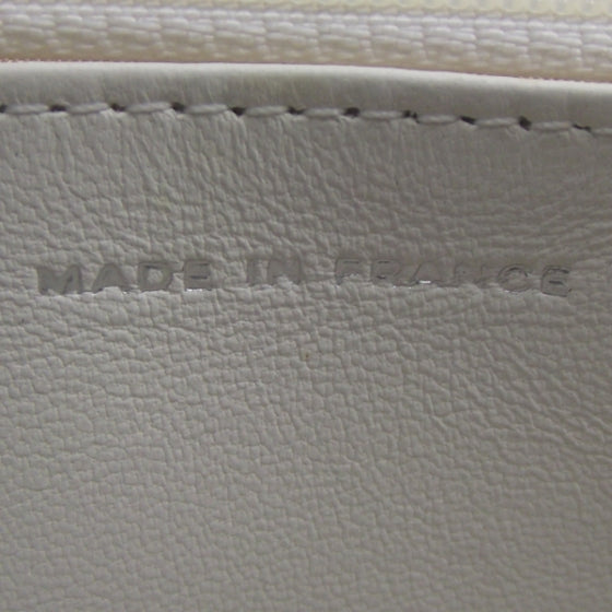Chanel Caviar Wallet on Chain White w Silver HW 9 of 10