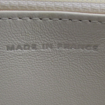 Chanel Caviar Wallet on Chain White w Silver HW 9 of 10