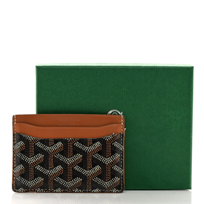 Goyard Goyardine Saint Sulpice Card Holder Black Gold 9 of 9