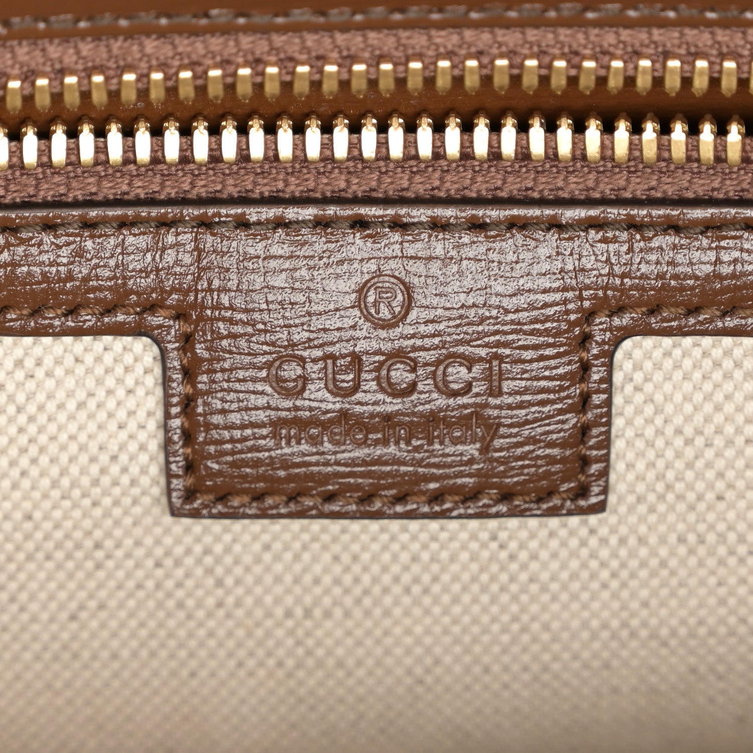 Gucci GG Supreme Monogram Azalea Calfskin Medium Retro Interlocking G Buckle Backpack Beige Ebony Brown Sugar 6 of 11