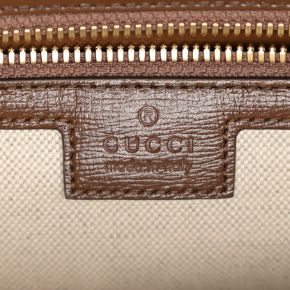 Gucci GG Supreme Monogram Azalea Calfskin Medium Retro Interlocking G Buckle Backpack Beige Ebony Brown Sugar 6 of 11