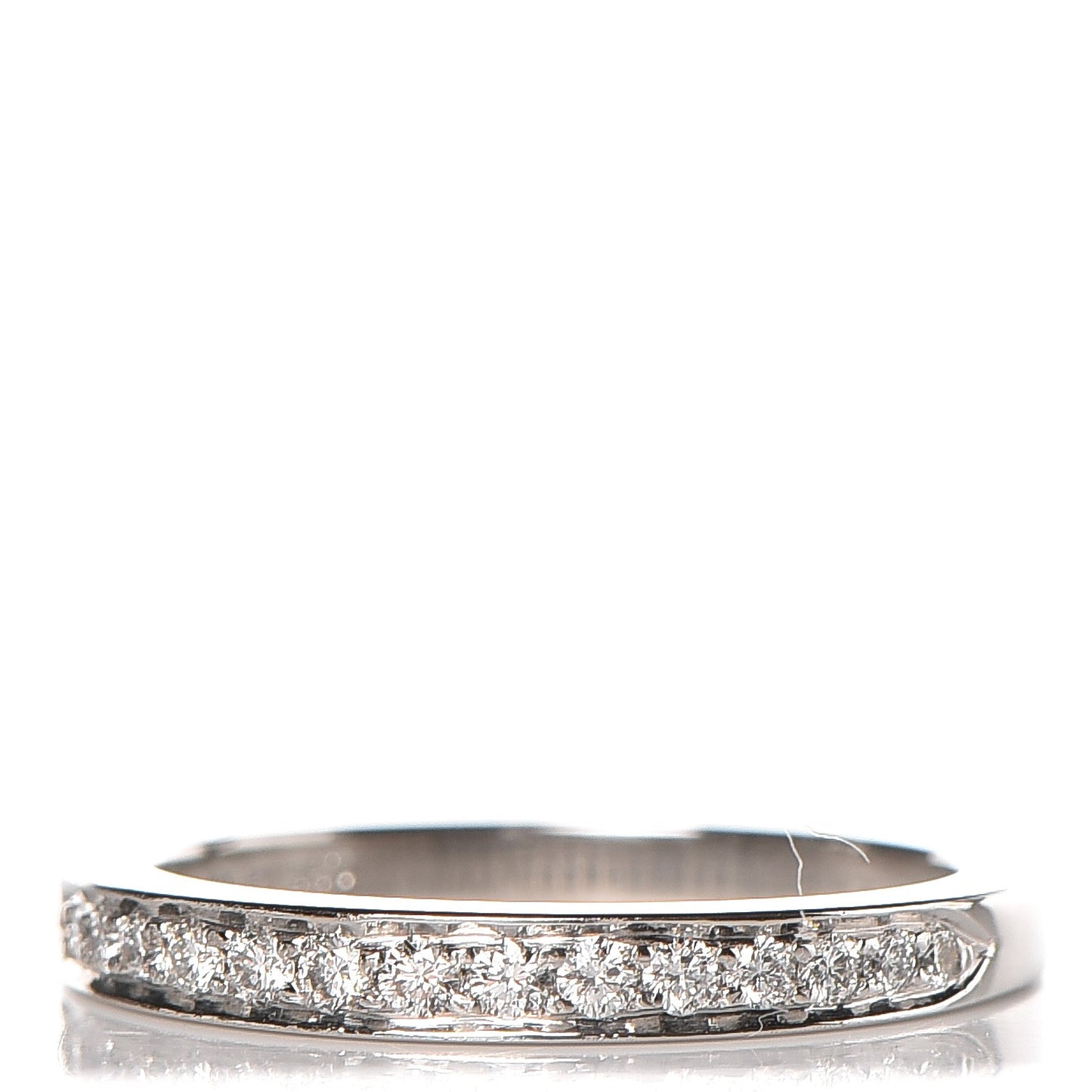 Platinum Diamond Half Circle Wedding Band Ring 53.1 6.5