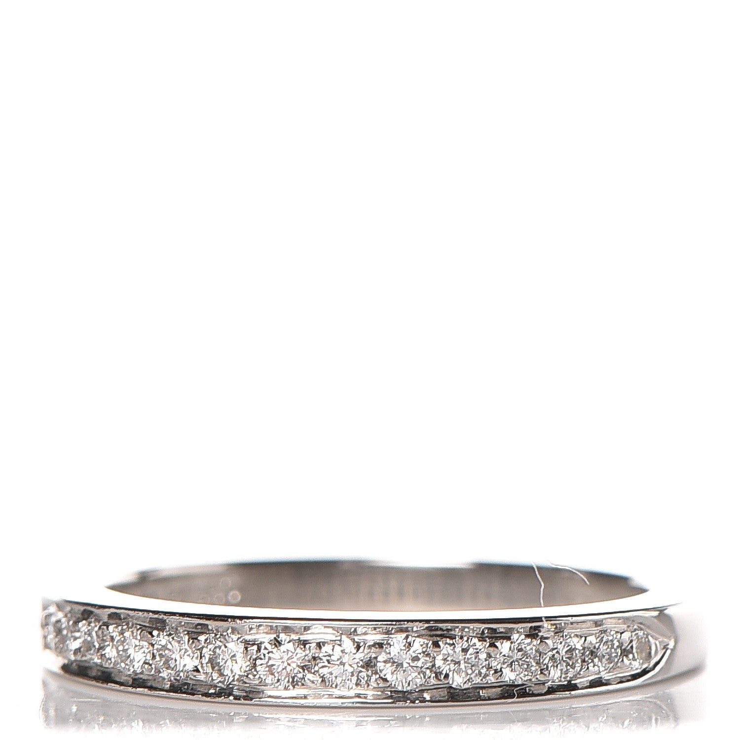 Tiffany Platinum Diamond Half Circle Wedding Band Ring 53.1 6.5 1 of 3