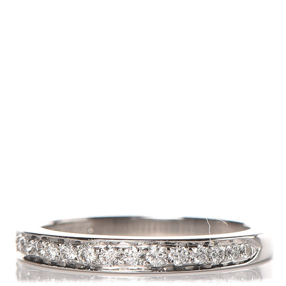 Tiffany Platinum Diamond Half Circle Wedding Band Ring 53.1 6.5 1 of 3