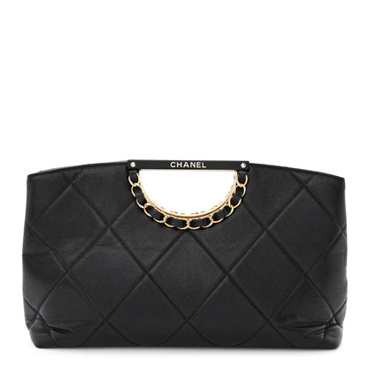 Chanel Caviar Quilted A Real Catch Clutch Black 1 of 10