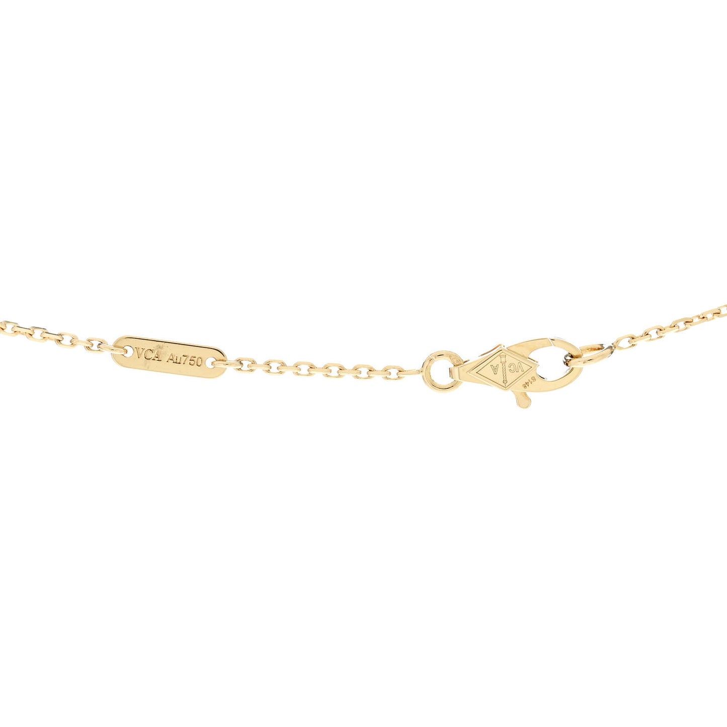 18K Yellow Gold Diamond Mini Frivole Pendant Necklace