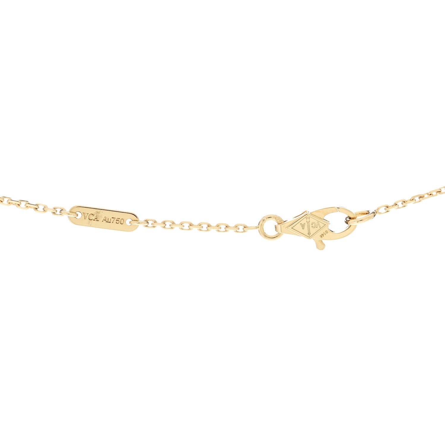 Van Cleef & Arpels 18K Yellow Gold Diamond Mini Frivole Pendant Necklace 4 of 6
