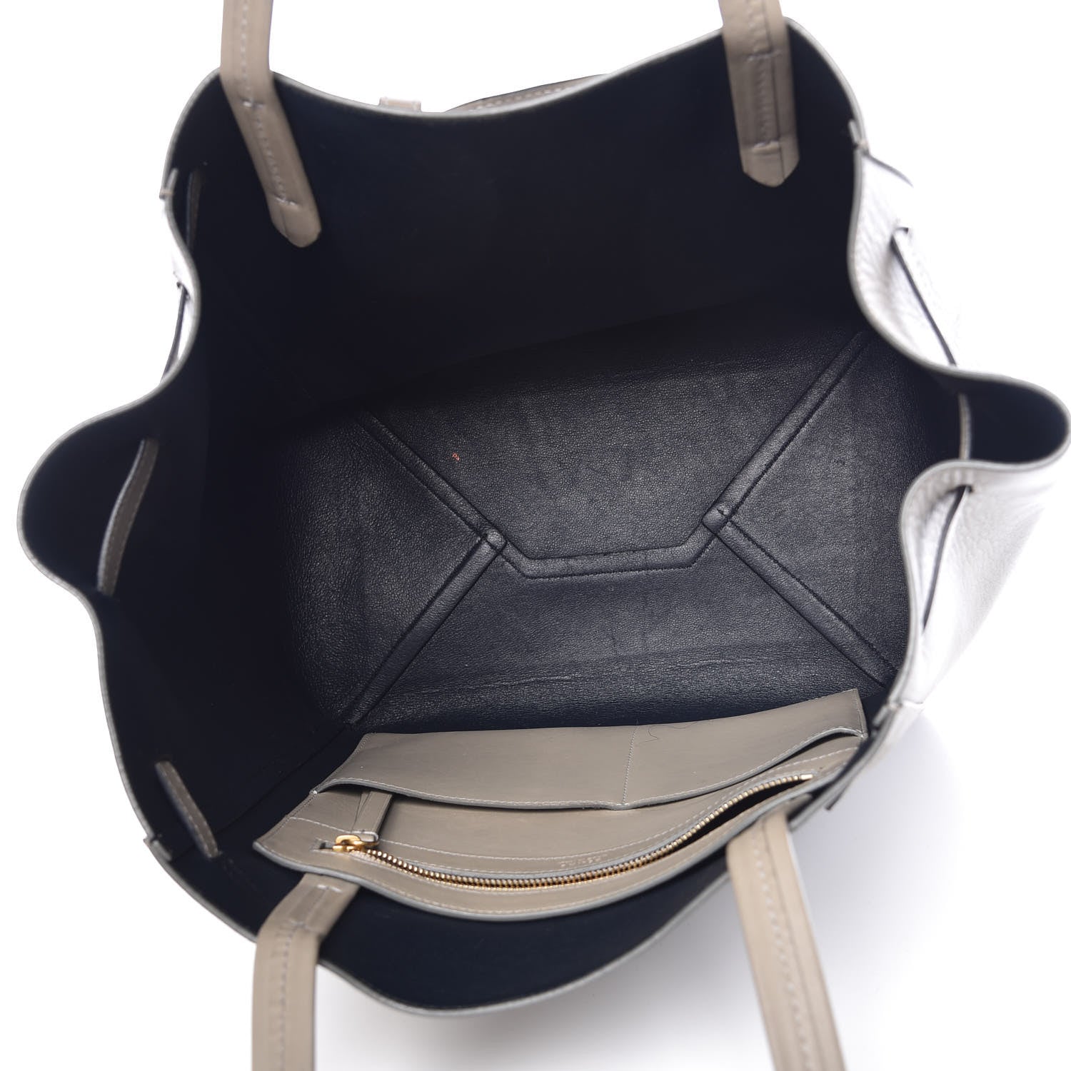 Celine Smooth Calfskin Small Belt Cabas Phantom Taupe 5 of 13