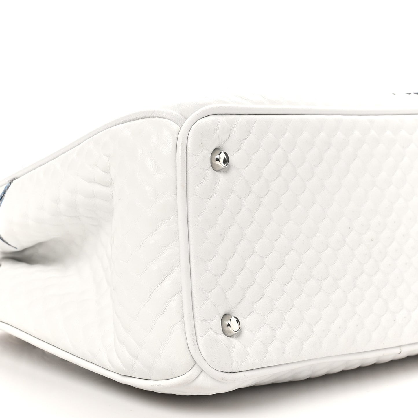 Bullcalf Microcannage Sequin Small Diorissimo Tote White