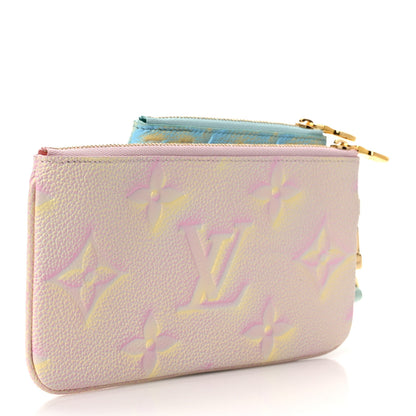 Louis Vuitton Empreinte Monogram Summer Stardust Trio Pouch Pink Water Green Lilas 3 of 9