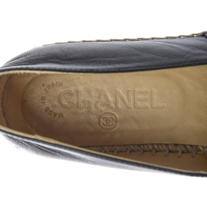 Chanel Lambskin CC Espadrilles 37 Black 7 of 10
