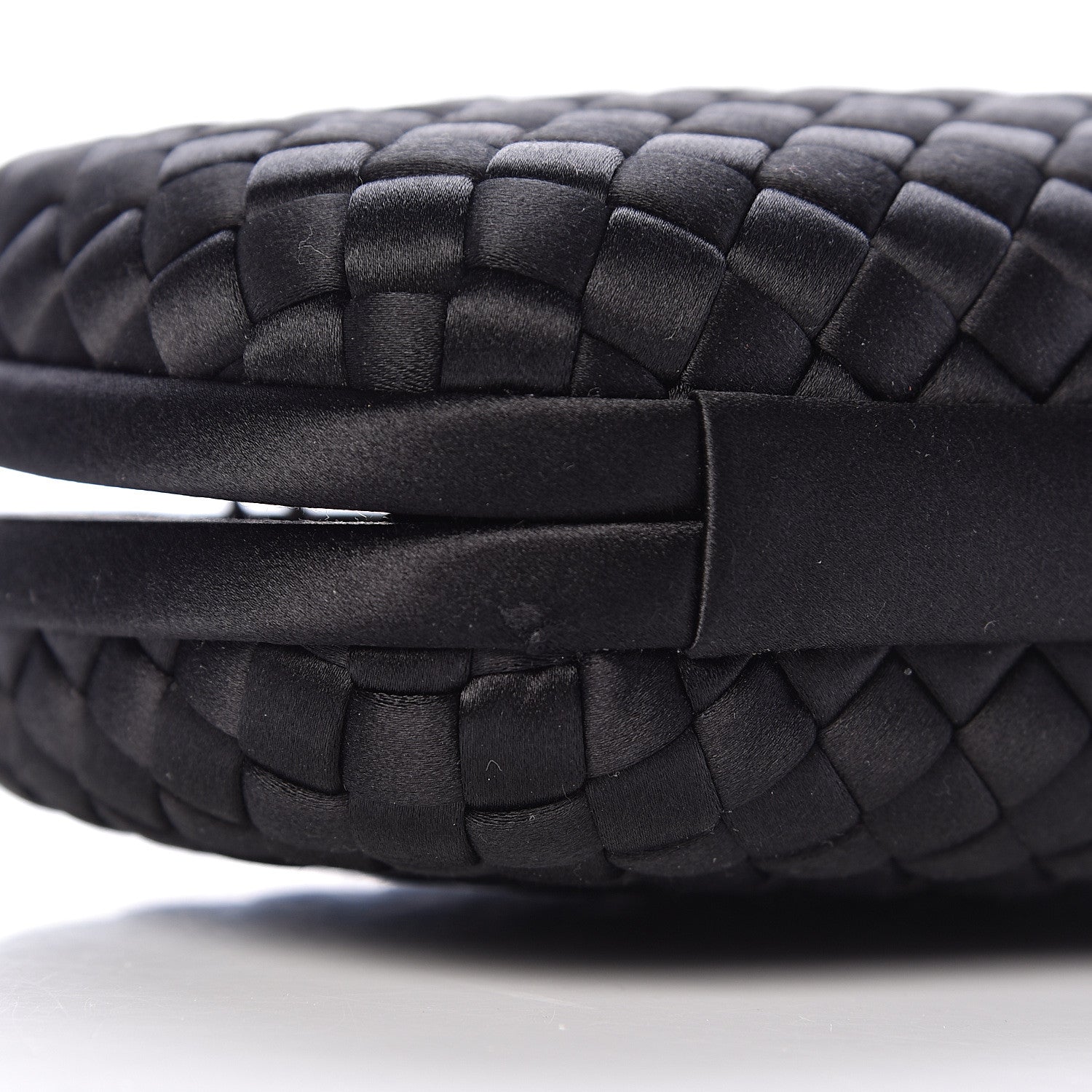 Bottega Veneta Satin Intreccio Impero Chain Knot Clutch Black 10 of 10