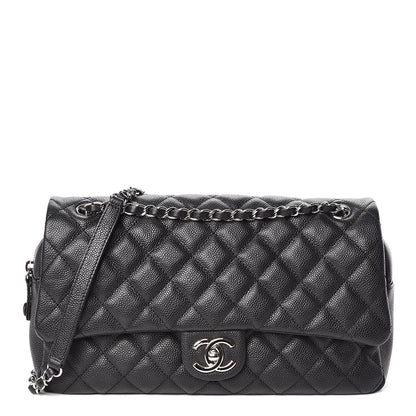 Chanel Caviar Quilted Jumbo Easy Flap Black 1 of 10