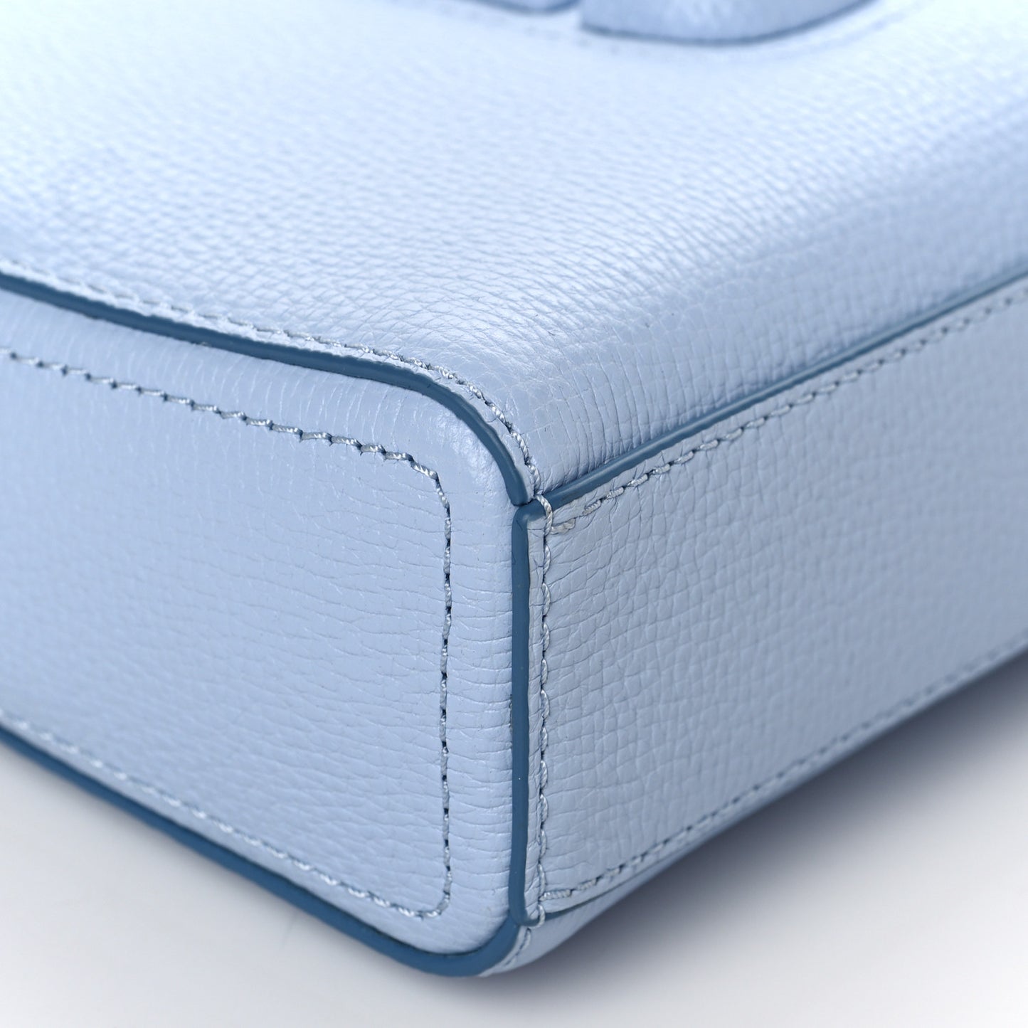 Calfskin Shutter Camera Crossbody Bag Light Blue