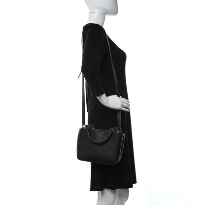 Chanel Bullskin Stitched Bi-Color Small So Light Shoulder Bag Navy 2 of 9