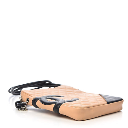 Chanel Calfskin Quilted Medium Cambon Messenger Beige Black 4 of 13