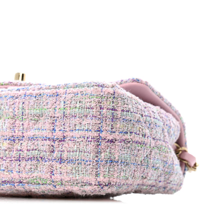 Chanel Tweed Quilted Mini Rectangular Flap Pink Multicolor 10 of 10