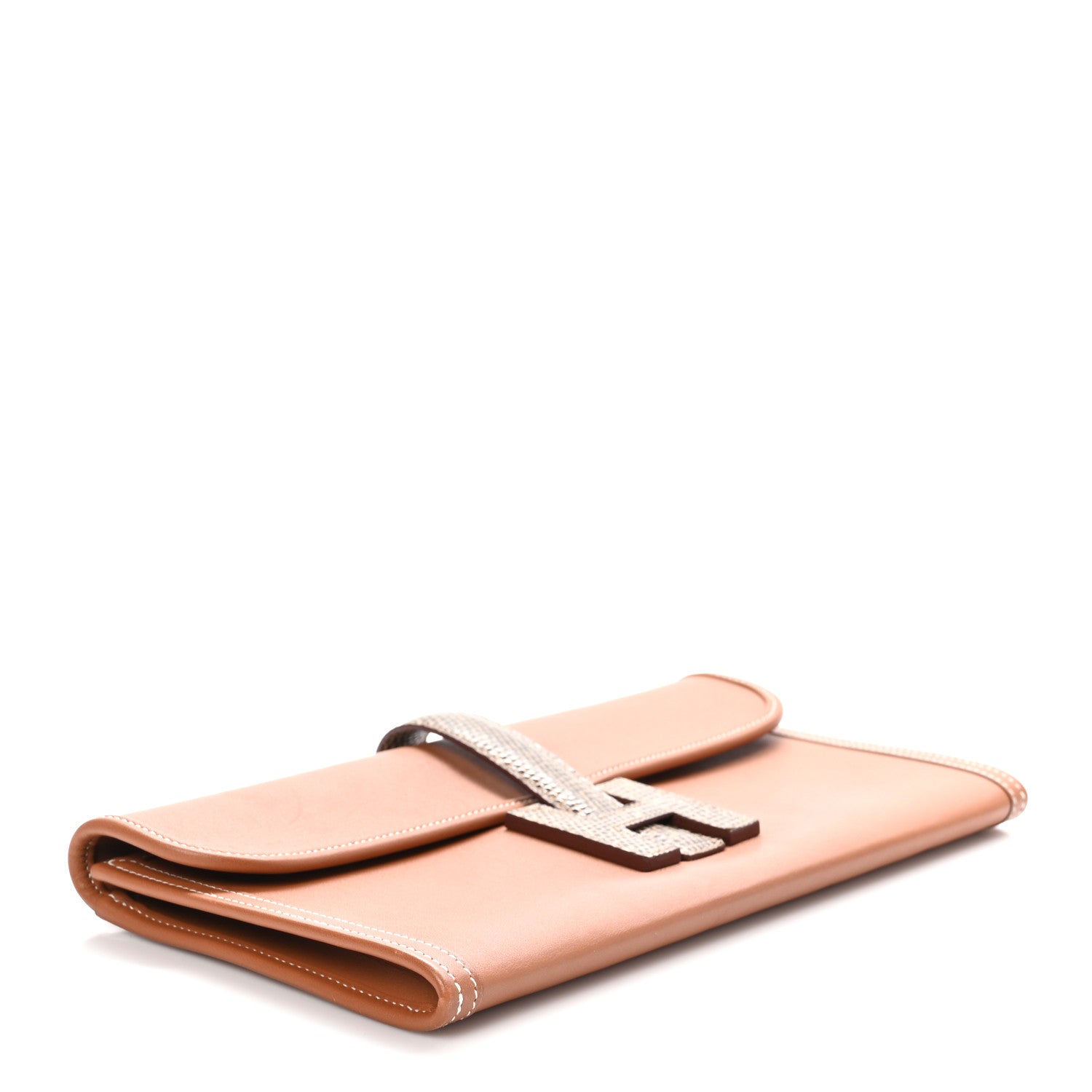 Hermes Swift Lizard Jige Elan Touch 29 Clutch Gold Ombre 4 of 9