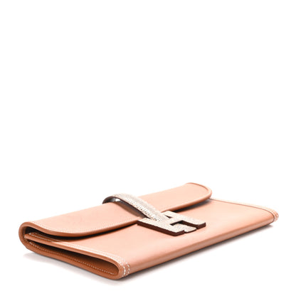 Hermes Swift Lizard Jige Elan Touch 29 Clutch Gold Ombre 4 of 9