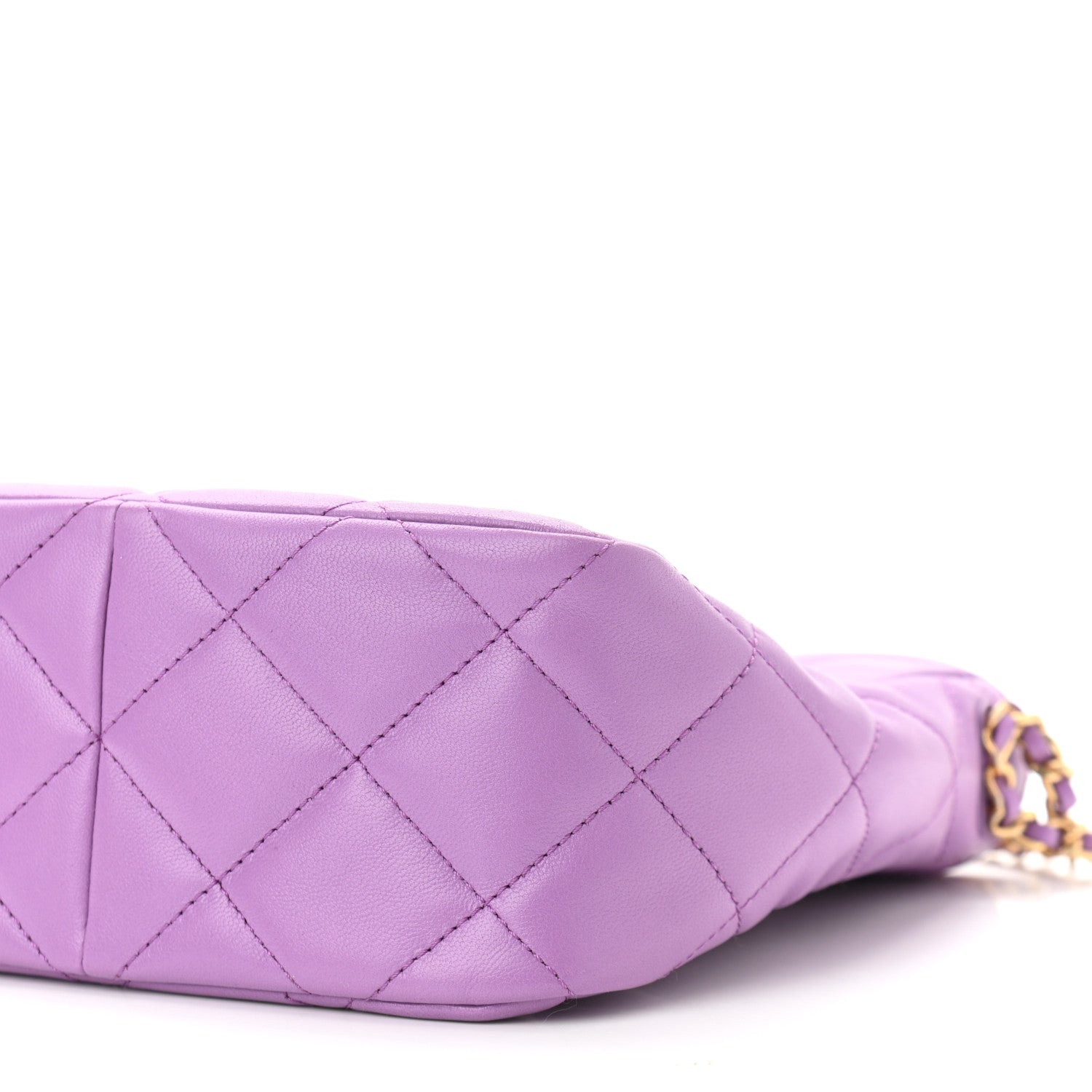 Chanel Lambskin Quilted Small Pick Me Up Hobo Purple 9 of 10